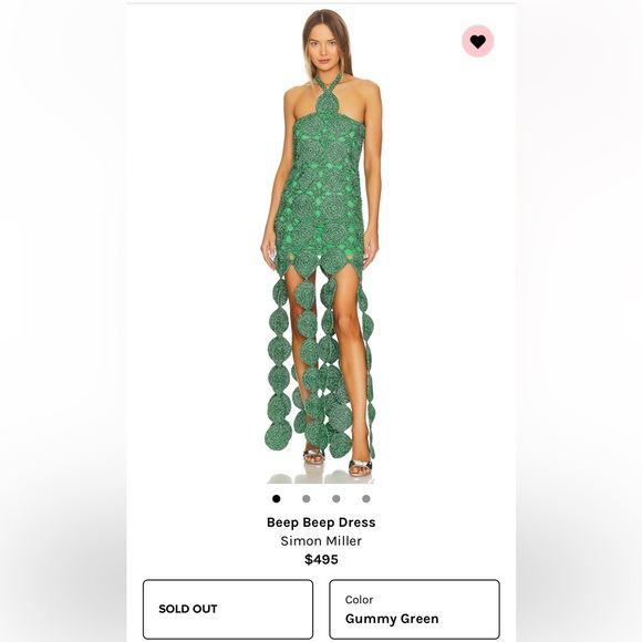 **SOLD** Beautiful halter neck tie metallic green dress! - Picture 3 of 7